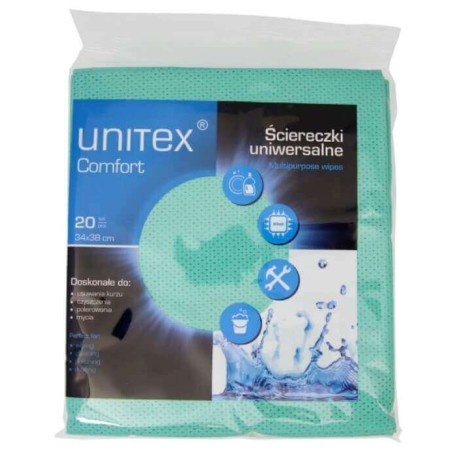 Ściereczki wielorazowe uniwersalne UNITEX zielone 20 szt.