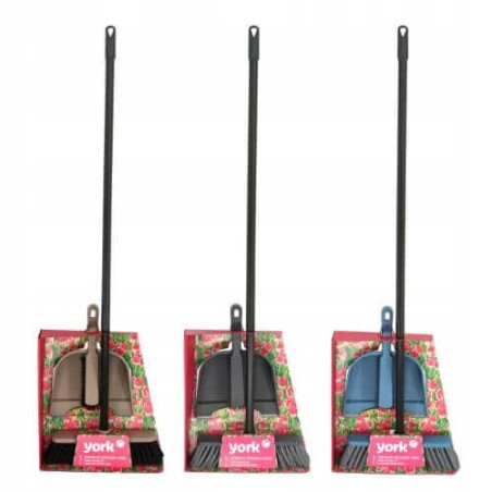 Zestaw do zamiatania YORK COMBI zmiotka z szufelką i szczotką 28 cm z kijem 110 cm