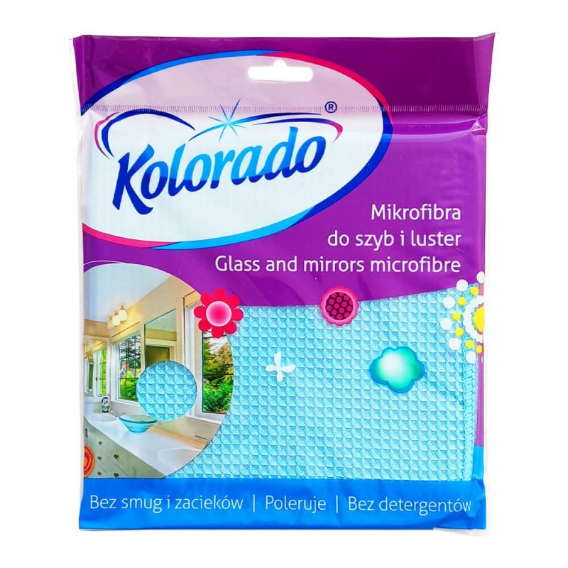 Ścierka do mycia szyb i okien z mikrofibry KOLORADO 35 x 35 cm