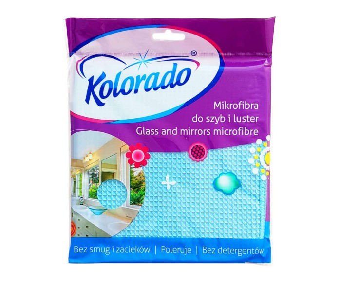 Ścierka do mycia szyb i okien z mikrofibry KOLORADO 35 x 35 cm