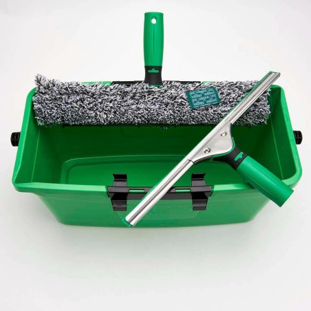 Zestaw 3 w 1 ściągaczka myjka do okien 35 cm i wiadro 12 l UNGER ErgoTec AK013