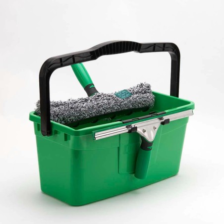Zestaw 3 w 1 ściągaczka myjka do okien 35 cm i wiadro 12 l UNGER ErgoTec AK013