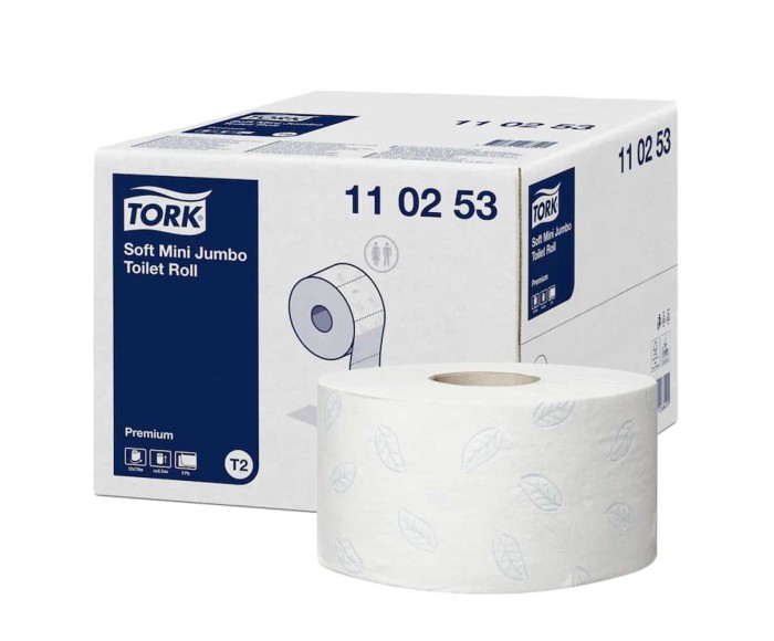 Papier toaletowy jumbo TORK 110253 2W makulatura biała