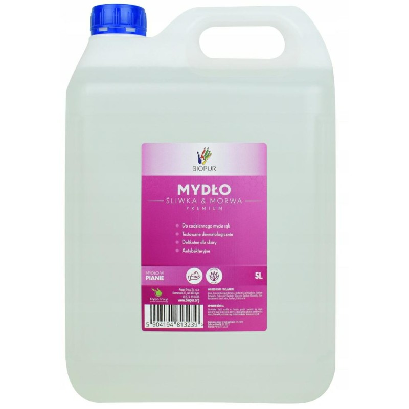 Mydło w piance BIOPUR śliwka i morwa 5 l