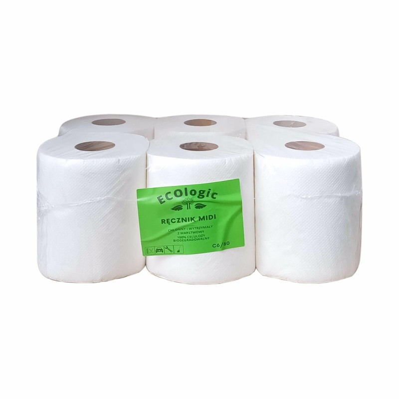 Ręcznik papierowy w roli maxi ECOlogic 2W celuloza 6 rol.